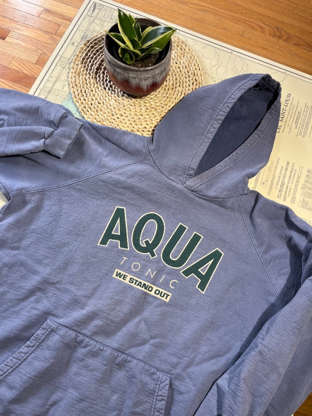 Vintage 90s Aqua Tonic Oversized Hoodie